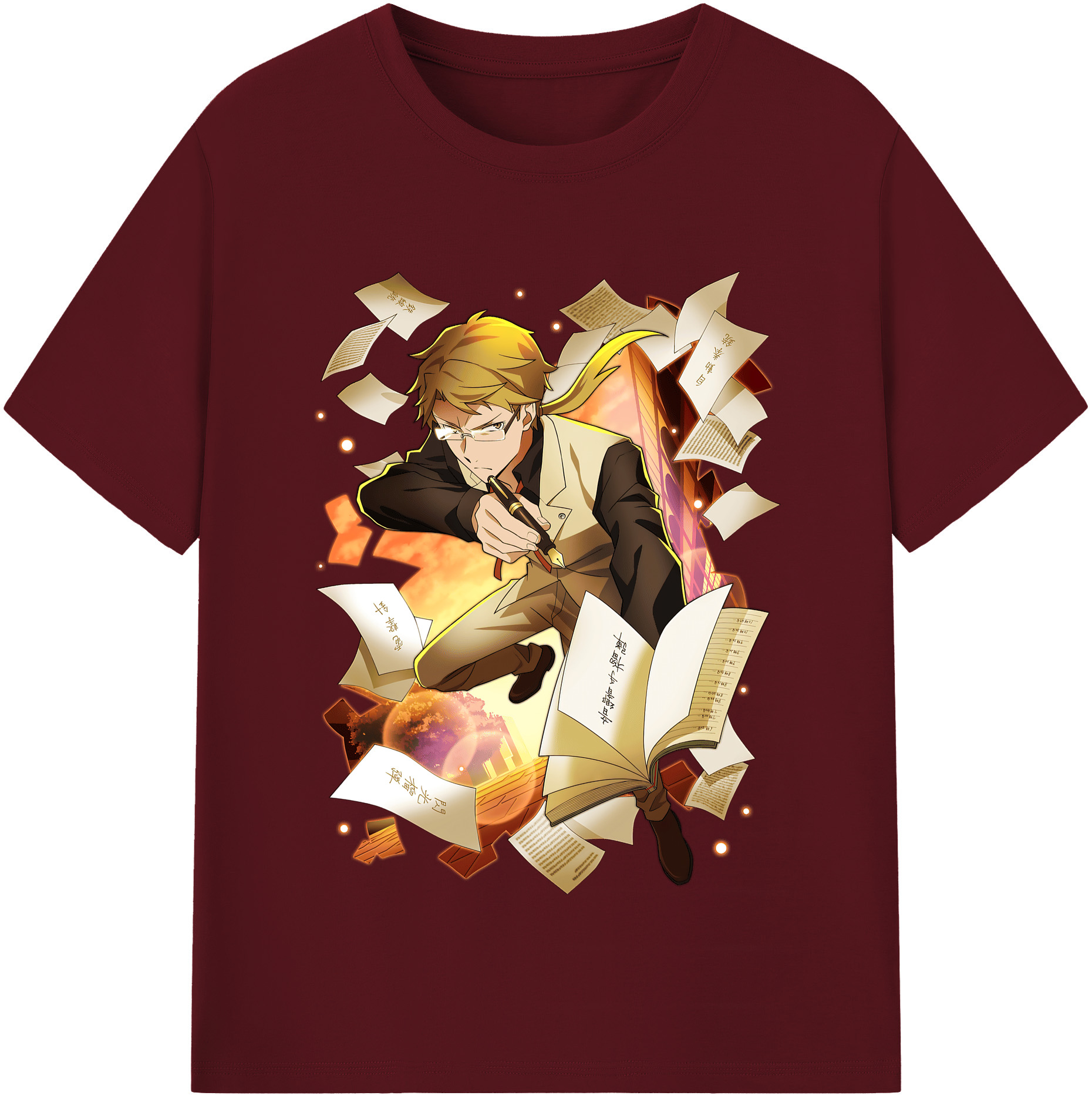（画像用） 文豪ストレイドッグス Bungo Stray Dogs 綿100％半袖Tシャツ（フロントプリント）